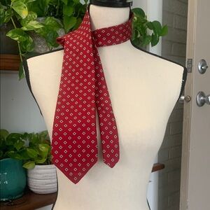 Liberty Vintage 100% Silk Tie Made in USA Red White Blue VGUC 59"